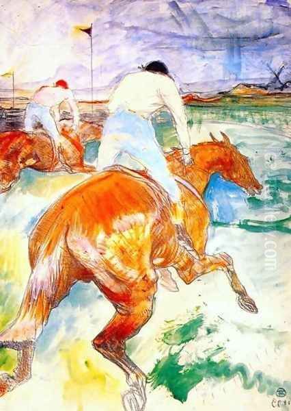 The Jockey Oil Painting by Henri De Toulouse-Lautrec