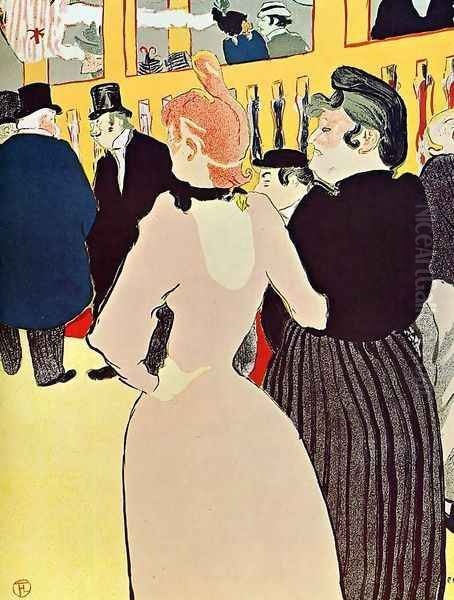 At The Moulin Rouge Ii Oil Painting by Henri De Toulouse-Lautrec