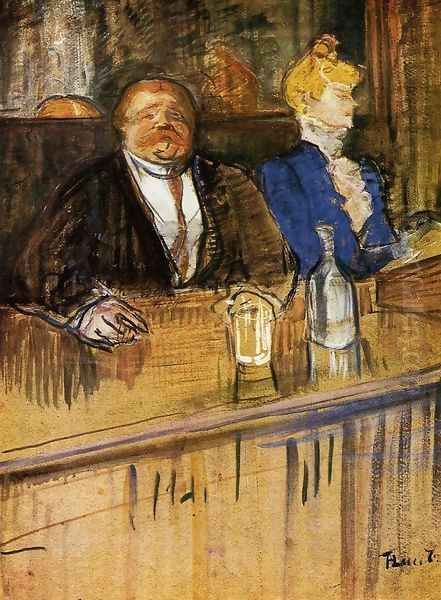 At the Cafe: The Customer and the Anemic Cashier Oil Painting by Henri De Toulouse-Lautrec