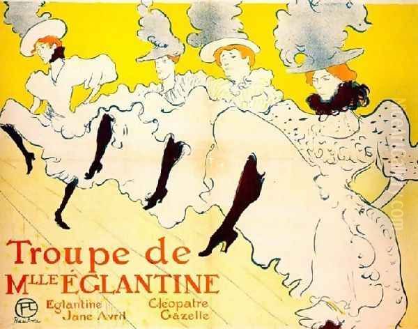 La Troupe De Mlle Eglantine Oil Painting by Henri De Toulouse-Lautrec