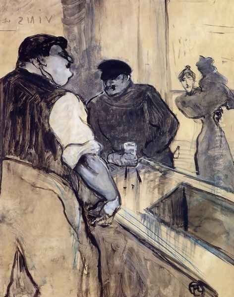 The Bartender Oil Painting by Henri De Toulouse-Lautrec