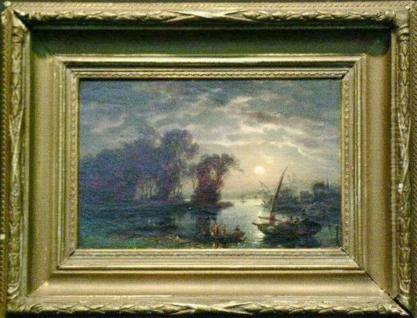 Signed Indistinctly (ll) Oil Painting by Aert van der Neer