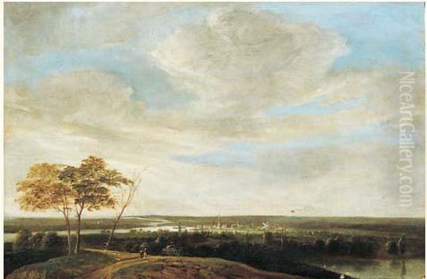 Paysage Panoramique Avec La Ville De Haarlem Oil Painting by Aert van der Neer