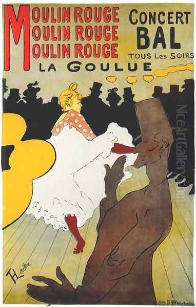 La Goulue, concert balll Oil Painting by Henri De Toulouse-Lautrec