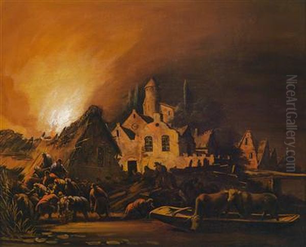 Bauernversuchen Oil Painting by Egbert van der Poel