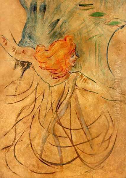 At the Music Hall - Loie Fuller Oil Painting by Henri De Toulouse-Lautrec