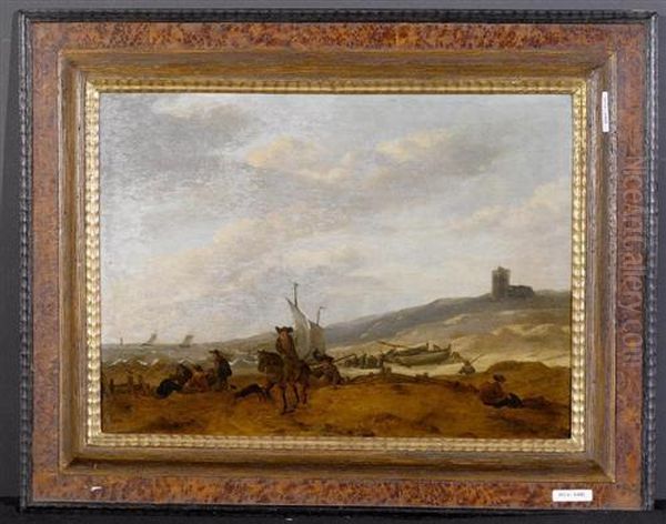 Kustenlandschaft. Oil Painting by Egbert van der Poel