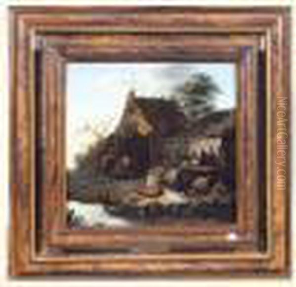 La Ferme Oil Painting by Egbert van der Poel