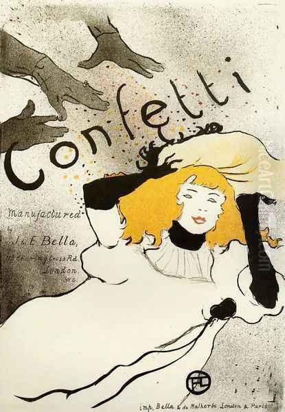 Confetti Oil Painting by Henri De Toulouse-Lautrec