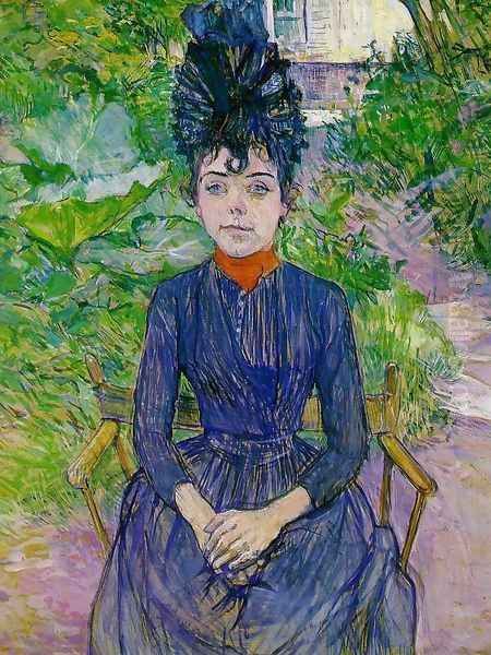 Justine Dieuhl Oil Painting by Henri De Toulouse-Lautrec