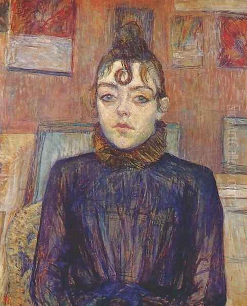 Lautrec Girl With Lovelock Oil Painting by Henri De Toulouse-Lautrec