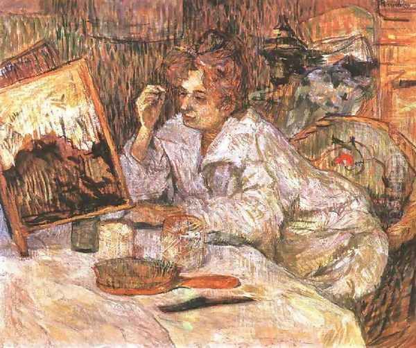 Woman At Her Toilette Oil Painting by Henri De Toulouse-Lautrec