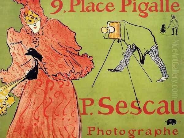 The Photographer Sescau Oil Painting by Henri De Toulouse-Lautrec