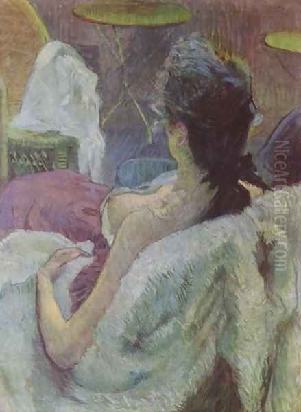 Resting Model Oil Painting by Henri De Toulouse-Lautrec