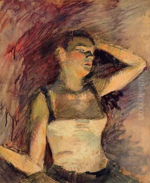 Study Of A Dancer Oil Painting by Henri De Toulouse-Lautrec