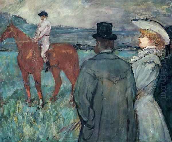 At the Races Oil Painting by Henri De Toulouse-Lautrec