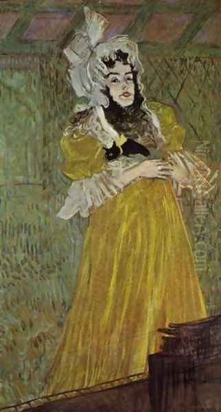 Portrait Of Miss May Belfort Oil Painting by Henri De Toulouse-Lautrec