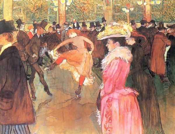 Party In Thr Moulin Rouge Oil Painting by Henri De Toulouse-Lautrec