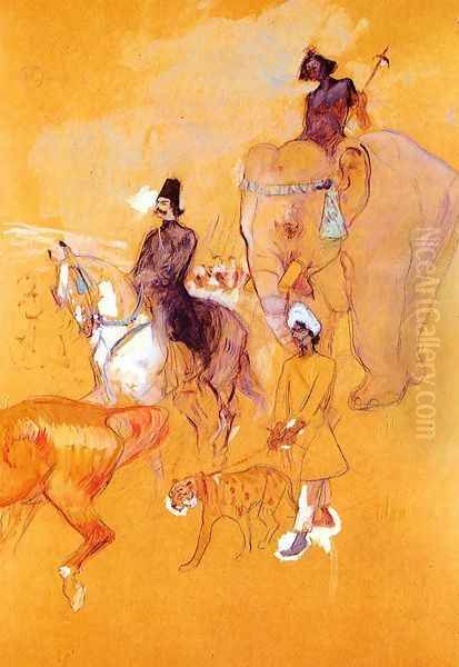 The Procession of the Raja Oil Painting by Henri De Toulouse-Lautrec