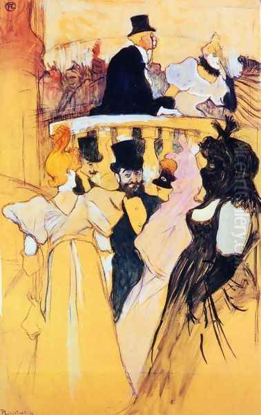 At the Opera Ball Oil Painting by Henri De Toulouse-Lautrec