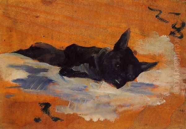 LIttle Dog Oil Painting by Henri De Toulouse-Lautrec