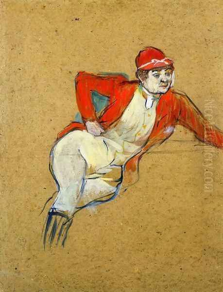 La Macarona in Riding Habit Oil Painting by Henri De Toulouse-Lautrec