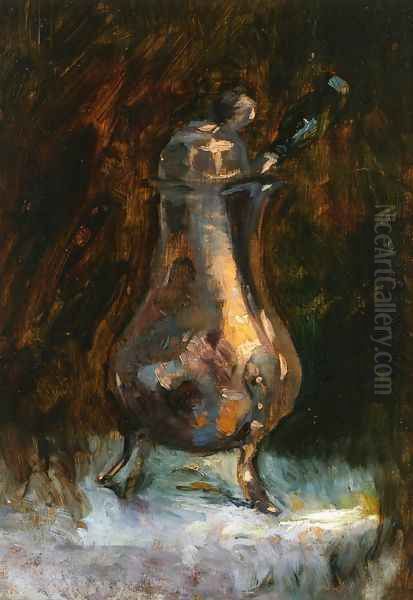 Coffee Pot Oil Painting by Henri De Toulouse-Lautrec