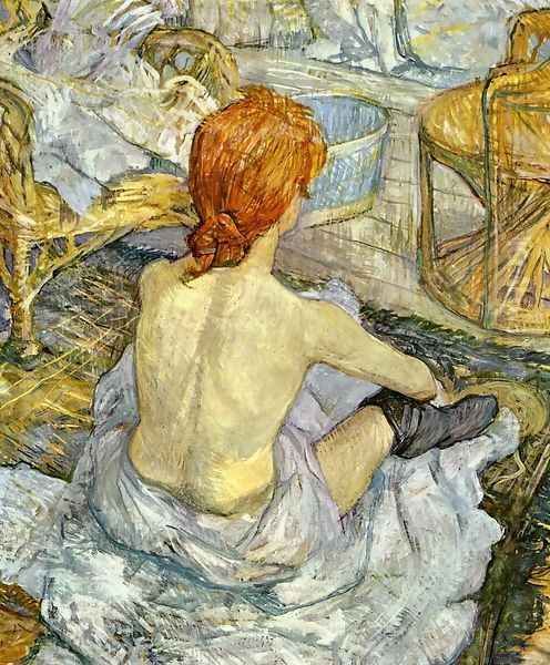 Woman at Her Toilette I Oil Painting by Henri De Toulouse-Lautrec