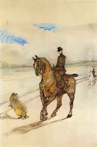 Horsewoman Oil Painting by Henri De Toulouse-Lautrec