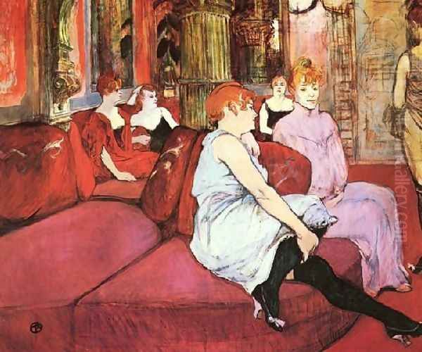 The Waitting Room In The Rue Of The Moulins Oil Painting by Henri De Toulouse-Lautrec