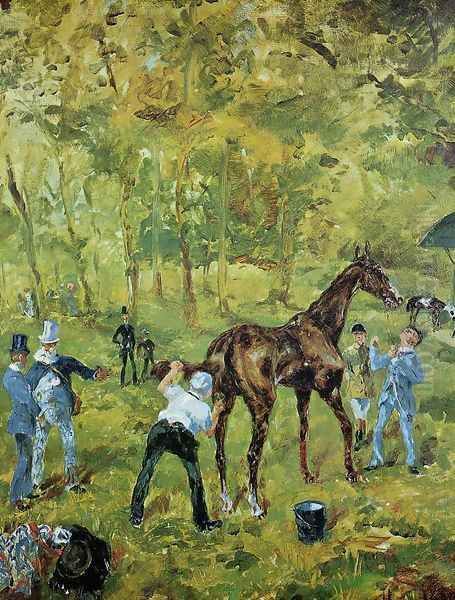 Souvenir d'Auteuil Oil Painting by Henri De Toulouse-Lautrec