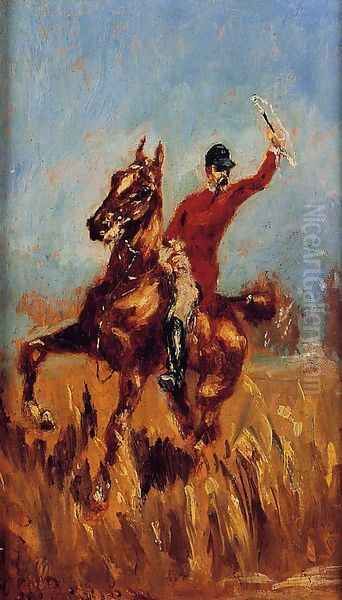 Master of the Hunt Oil Painting by Henri De Toulouse-Lautrec