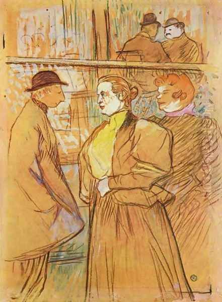 In The Moulin De La Galette Ii Oil Painting by Henri De Toulouse-Lautrec