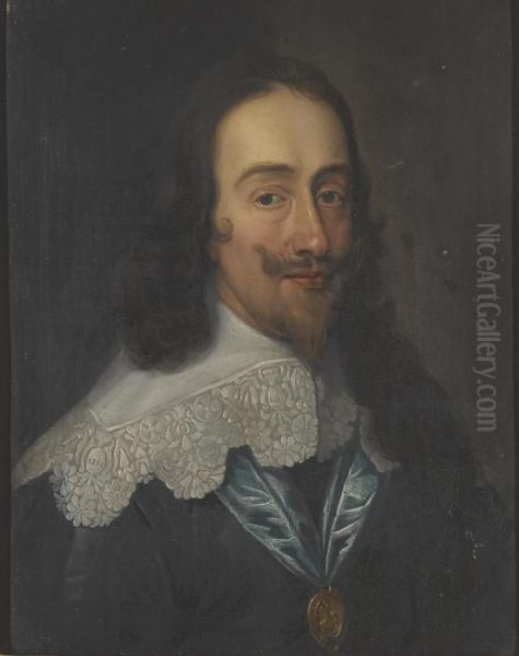 Portrait Of Charles I Oil Painting by Sir Anthony Van Dyck