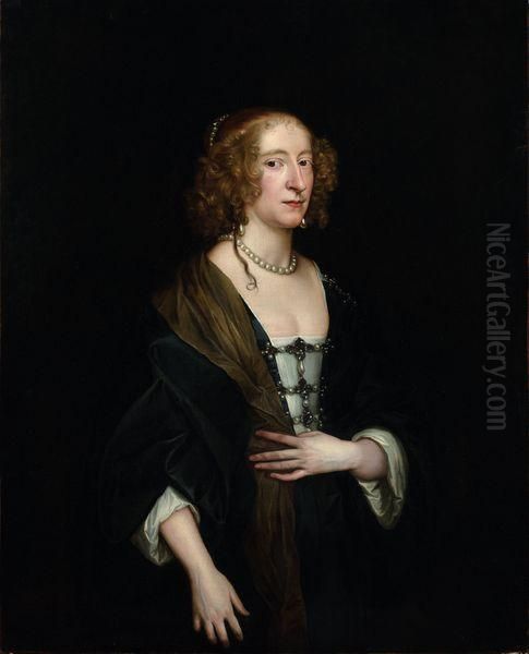 Portrait De La Duchesse De Somerset Oil Painting by Sir Anthony Van Dyck