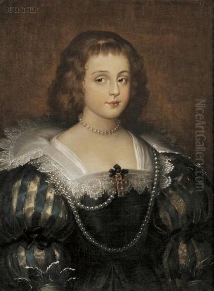 Portrait Of A Young Lady Oil Painting by Sir Anthony Van Dyck