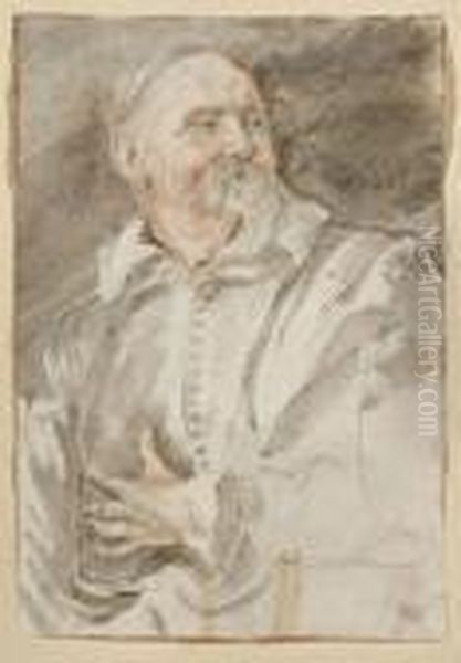 Portrait De Jan Snellinck Oil Painting by Sir Anthony Van Dyck