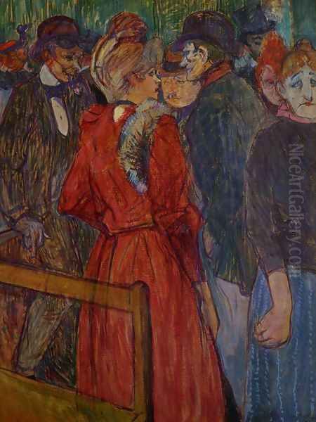 At the Moulin de la Galette Oil Painting by Henri De Toulouse-Lautrec