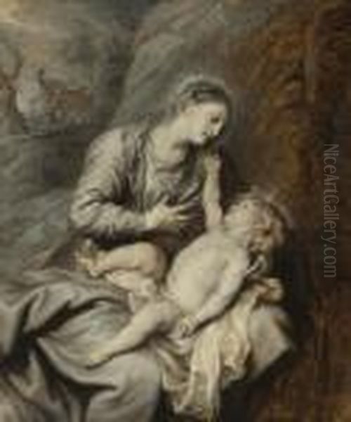 Rest On The Flight Into Egypt Oil Painting by Sir Anthony Van Dyck