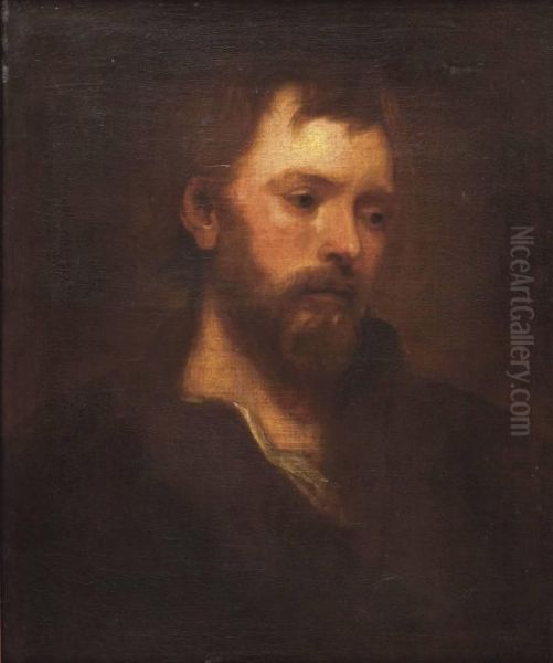 A 'tronie' Of A Bearded Man Oil Painting by Sir Anthony Van Dyck