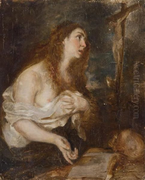 La Maddalena Penitente Oil Painting by Sir Anthony Van Dyck