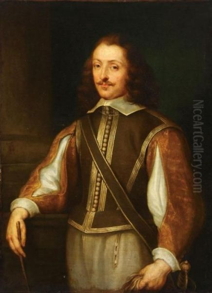 Portrait Of A Gentleman Wearing Sword Oil Painting by Sir Anthony Van Dyck