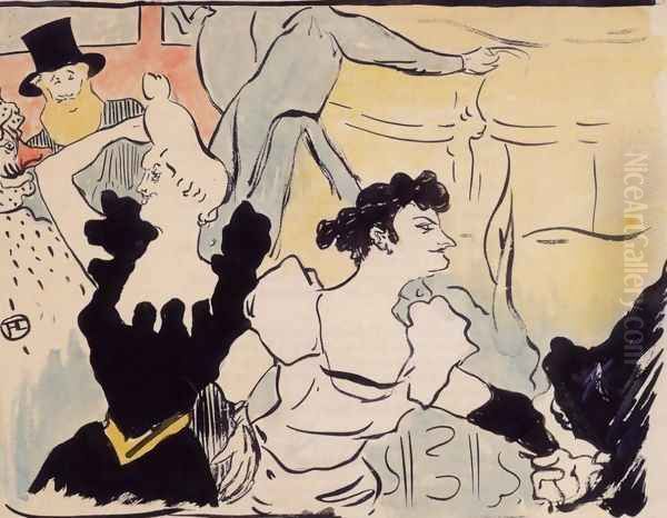 Au bal Oil Painting by Henri De Toulouse-Lautrec