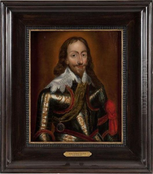 Half-length Portrait King Charles I Oil Painting by Sir Anthony Van Dyck