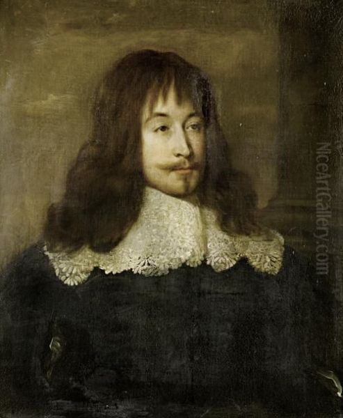 Portrait Of Sir William 
Killigrew (1606-1695), Half-length, In A Tunic With A White Lace Collar Oil Painting by Sir Anthony Van Dyck