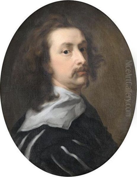 Portrait Of Sir Anthony Van Dyck Oil Painting by Sir Anthony Van Dyck