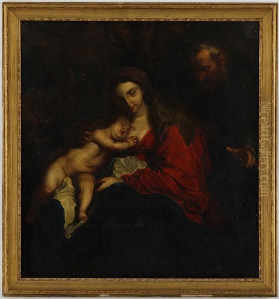 Sainte Famille Oil Painting by Sir Anthony Van Dyck