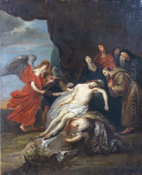 La Deploration Du Christ Mort Oil Painting by Sir Anthony Van Dyck