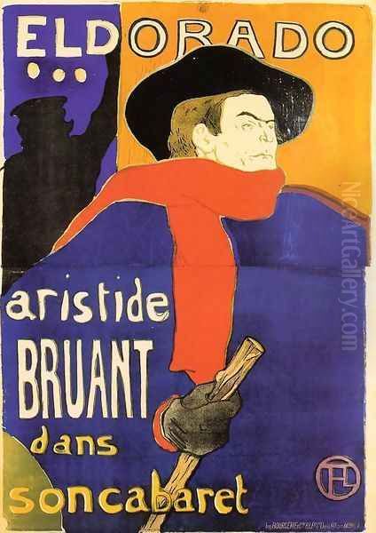 Eldorado, Aristide Bruant Oil Painting by Henri De Toulouse-Lautrec