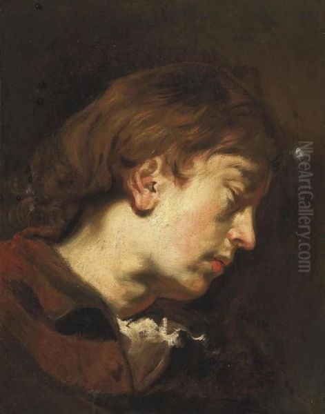 Head Study Of A Young Man Oil Painting by Sir Anthony Van Dyck